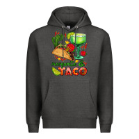 Charcoal Heather margarita and taco Premium Hoodie - AdoDesignShop