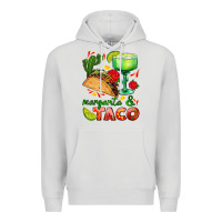 Dove Grey margarita and taco Premium Hoodie - AdoDesignShop