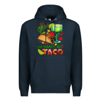 Navy margarita and taco Premium Hoodie - AdoDesignShop