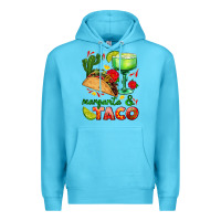 Ocean Blue margarita and taco Premium Hoodie - AdoDesignShop