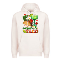 Pale Pink margarita and taco Premium Hoodie - AdoDesignShop