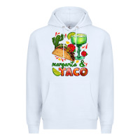 White margarita and taco Premium Hoodie - AdoDesignShop