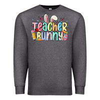 Charcoal Heather teacher bunny Premium Sweatshirt - MaliasSmallBusiness