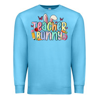 Ocean Blue teacher bunny Premium Sweatshirt - MaliasSmallBusiness