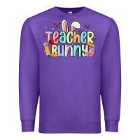 Purple teacher bunny Premium Sweatshirt - MaliasSmallBusiness