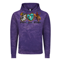 Cloud Purple peace love rodeo Vintage Hoodie - texasbilliewilder