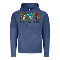 Vintage Denim peace love rodeo Vintage Hoodie - texasbilliewilder