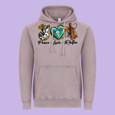 Peace Love Rodeo Vintage Hoodie Designed By Texasbilliewilder