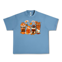 Pebble Blue Fall Coffee Cups Urban Heavy Tee - texasbilliewilder