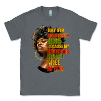 Charcoal Heather juneteenth 1885 because my ancestors weren't free in 1776 black woman Classic Tee - HRA Design Shop