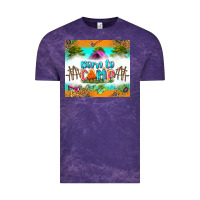 Cloud Purple born to camp Vintage Tee - Zillion Design Studio