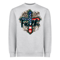 Heather Grey faith usa Heavyweight Sweatshirt - Zillion Design Studio