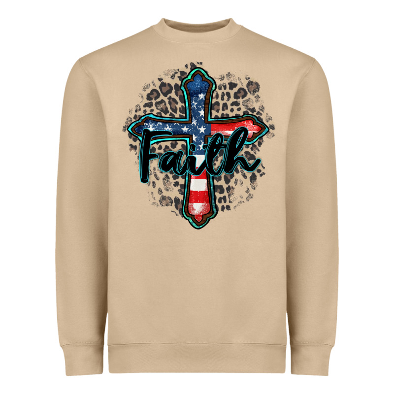 Faith Usa Heavyweight Sweatshirt by Zillion Design Studio | Teevron