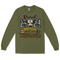 Army Green proud mom official of an teenager Long Sleeve Tee - CowhideDigitalArt