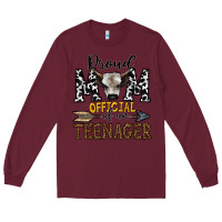Burgundy proud mom official of an teenager Long Sleeve Tee - CowhideDigitalArt