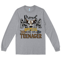 Heather Grey proud mom official of an teenager Long Sleeve Tee - CowhideDigitalArt
