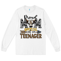 White proud mom official of an teenager Long Sleeve Tee - CowhideDigitalArt