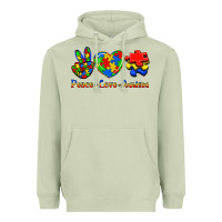 Matcha Peace Love Autism Heavyweight Hoodie - Jasminsmagicworld