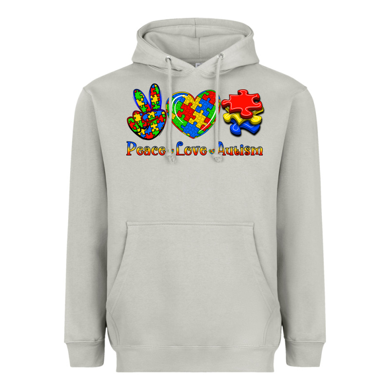Peace Love Autism Heavyweight Hoodie by Jasminsmagicworld | Teevron