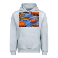 Heather Grey California Golden Trout Garibaldi Fish Background Urban Hoodie - Bettercallsaul