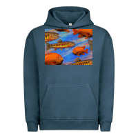 Pigment Midnight Navy California Golden Trout Garibaldi Fish Background Urban Hoodie - Bettercallsaul