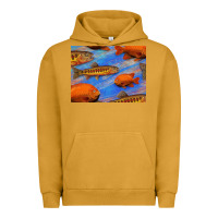 Pigment Peanut Butter California Golden Trout Garibaldi Fish Background Urban Hoodie - Bettercallsaul