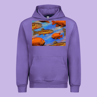California Golden Trout Garibaldi Fish Background Urban Hoodie Designed By Bettercallsaul