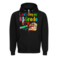 Black last day of fourth grade Zipper Hoodie - Artiststas