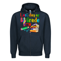 Navy last day of fourth grade Zipper Hoodie - Artiststas