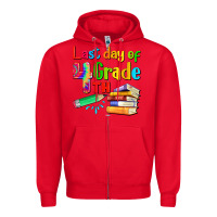 Red last day of fourth grade Zipper Hoodie - Artiststas