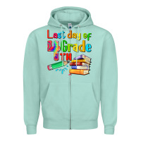 Seafoam last day of fourth grade Zipper Hoodie - Artiststas