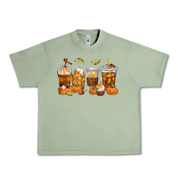 Oil Green Fall Coffee Cups Urban Heavy Tee - texasbilliewilder