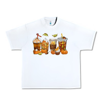 White Fall Coffee Cups Urban Heavy Tee - texasbilliewilder