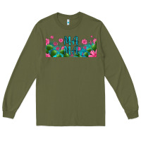 Army Green cactus and flowers mama libbey glass Long Sleeve Tee - HRA Design Shop