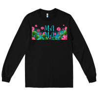 Black cactus and flowers mama libbey glass Long Sleeve Tee - HRA Design Shop