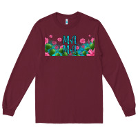 Burgundy cactus and flowers mama libbey glass Long Sleeve Tee - HRA Design Shop