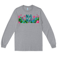 Heather Grey cactus and flowers mama libbey glass Long Sleeve Tee - HRA Design Shop