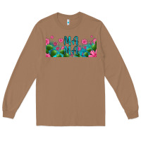Toasted Coconut cactus and flowers mama libbey glass Long Sleeve Tee - HRA Design Shop