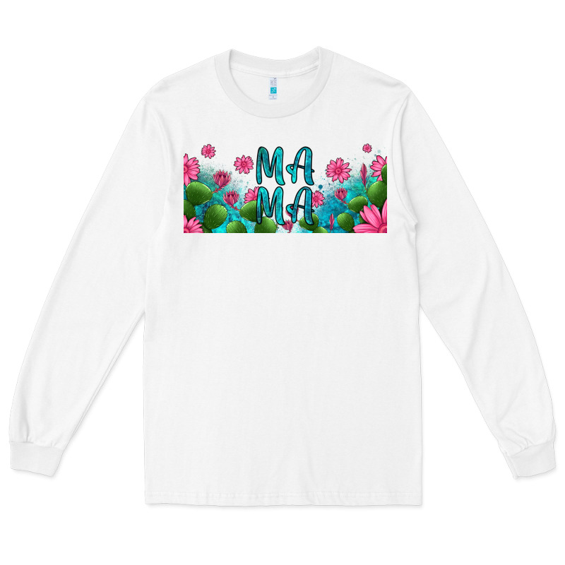 Cactus And Flowers Mama Libbey Glass Long Sleeve Tee by HRA Design Shop | Teevron