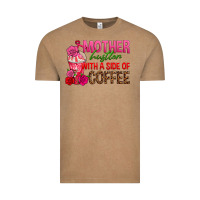 Vintage Coffee mother hustler wt a side of coffee Vintage Tee - texasbilliewilder