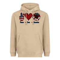 Mushroom Peace Love America Heavyweight Hoodie - Jasminsmagicworld
