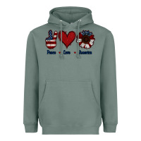 Sage Peace Love America Heavyweight Hoodie - Jasminsmagicworld