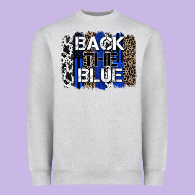 Back The Blue Brushstroke Heavyweight Sweatshirt Designed By Zillion Design Studio