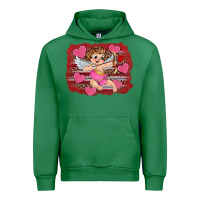 Emerald valentine's day cupid heart Urban Hoodie - RanaPortraitStore