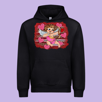 Valentine's Day Cupid Heart Urban Hoodie Designed By Ranaportraitstore