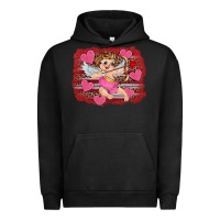 Pigment Black valentine's day cupid heart Urban Hoodie - RanaPortraitStore