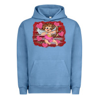 Pigment Pebble Blue valentine's day cupid heart Urban Hoodie - RanaPortraitStore