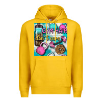 Lemon gym hair don't care clasp and water bottle with glitter seamless patte Premium Hoodie - BundleAndBundleShop