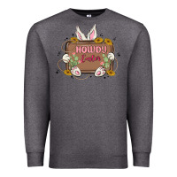 Charcoal Heather howdy easter Premium Sweatshirt - MaliasSmallBusiness