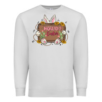 Dove Grey howdy easter Premium Sweatshirt - MaliasSmallBusiness